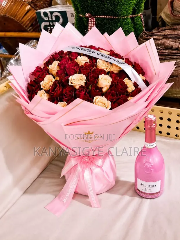 Wine and Fresh Flowers Package - 1