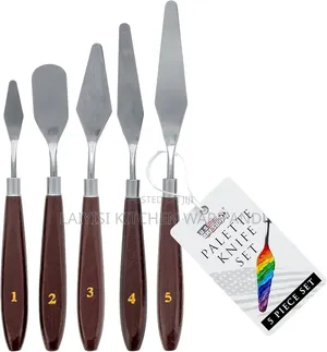 5-Piece Steel Palette Knife Set for Art & Cake Decorating