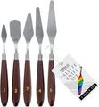5-Piece Steel Palette Knife Set for Art & Cake Decorating - 1