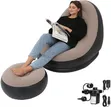2pc Inflatable Air Sofa/Lounge Chair with Ottoman - Multicolor - 1