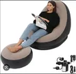 2pc Inflatable Air Sofa/Lounge Chair with Ottoman - Multicolor - 2