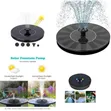Garden Floating Solar Water Fountain with 5 RGB LED Lights - 2