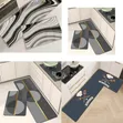 Modern Liquid Marble Abstract Kitchen Mat Set - 2