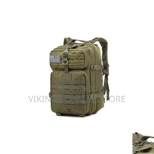 Olive Green Tactical Military Assault Backpack with MOLLE - 1