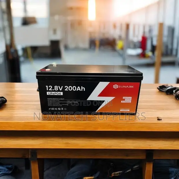 SUNARK 12.8V 200Ah LiFePO4 Lithium Battery - 1