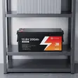 Premium SUNARK 12V 200Ah LiFePO4 Solar Battery | 2.56kWh - 2