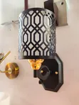 Wall Lamp Holder - Black and Gold - 1