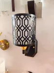 Wall Lamp Holder - Black and Gold - 2