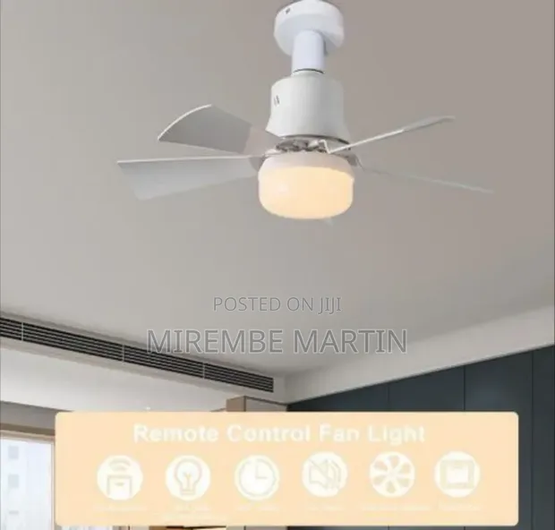 Modern Ceiling Fan with Integrated Light - Multicolor - 1