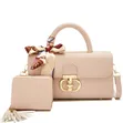 Scarf Handle Wallet Satchel Set - 4