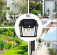 Outdoor Solar Powered Wall Lantern with Edison-Style Bulbs - 2