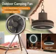 Versatile Portable Tripod Fan with LED Ring Light - 1