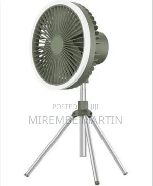 Versatile Portable Tripod Fan with LED Ring Light