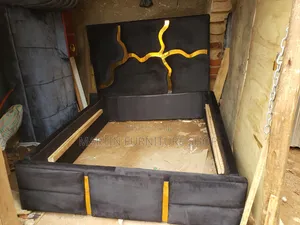 Brand New 5x6 Cloudy Bed Frame - Black