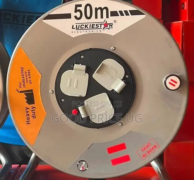 Luckiestar 50m Heavy-Duty Industrial Extension Cable Reel - 1