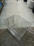 Rectangular Stainless Steel Mesh Deep Fryer Basket - 4