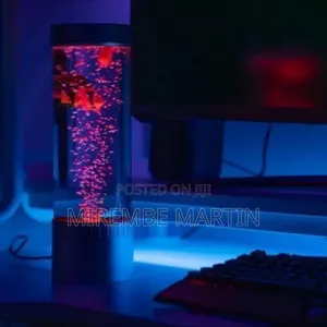 AuraGlow LED Bubble Lamp - Desktop Aquarium