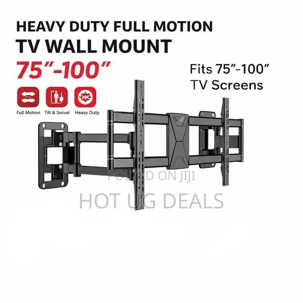 65-100 Inch Adjustable Heavy Duty Full Motion TV Wall Bracket - 1