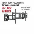 65-100 Inch Adjustable Heavy Duty Full Motion TV Wall Bracket - 1