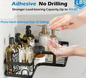 5-Piece Adhesive Bathroom Organizer Set - Multicolor
