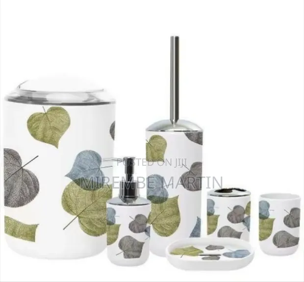 Artistic Themed Bathroom Accessory Set - Multicolor - 1