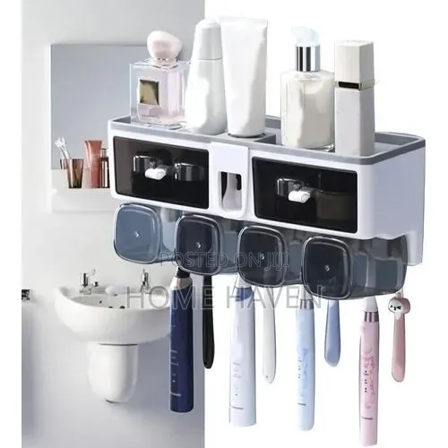 Multifunctional Wall Mounted Toothbrush Holder - 1