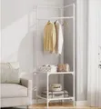 Industrial Corner Garment Rack and Storage Organizer - 1