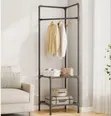 Industrial Corner Garment Rack and Storage Organizer - 2