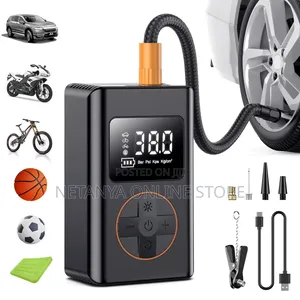 3-in-1 Portable Car Air Pump & Power Bank