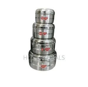 Stainless Steel 4-Piece Food Container Carrier Lunch Box Tiffin
