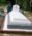 White Granite and Tarrazzo Grave - 2