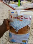Vinyl Tablecloth - Blue Floral Pattern - 1