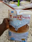 Vinyl Tablecloth - Blue Floral Pattern - 2