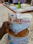 Vinyl Tablecloth - Blue Floral Pattern - 3