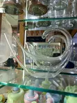 Swan-Shaped Crystal Glass Centerpiece Bowl - 1