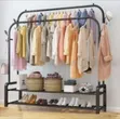 Carbon Steel Double Pole Clothes Rack - 2