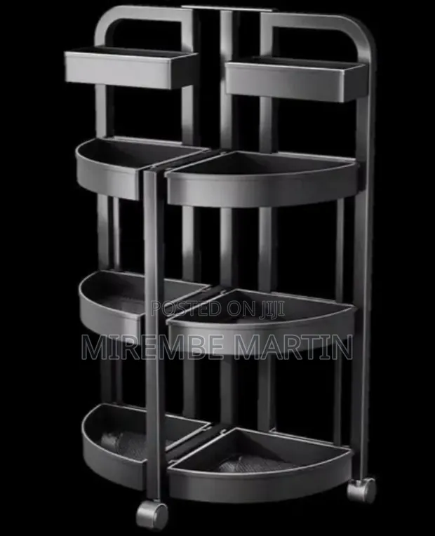 4-Tier Rolling Kitchen Storage Rack - 1