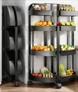 4-Tier Rolling Kitchen Storage Rack - 2