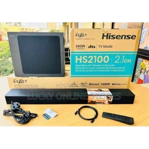Hisense HS2100 2.1 Channel Wireless Subwoofer Sound Bar - 1