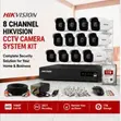 Hikvision 8CH CCTV Surveillance Kit with 8 Cameras - 1