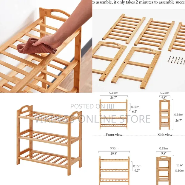 Simple Wooden Freestanding Shoe Cabinet for Corridor - 1