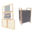 Modern Bamboo Laundry Hamper with Removable Liner - 1