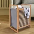 Modern Bamboo Laundry Hamper with Removable Liner - 2