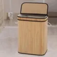 Natural Bamboo Laundry Hamper with Integrated Lid - 2