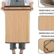 Natural Bamboo Laundry Hamper with Integrated Lid - 3