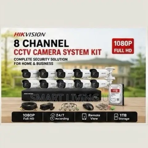 Hikvision 8 Channel 2MP CCTV Kit - 1