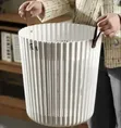Modern Pleated Storage Basket with Flexible Handles - 1
