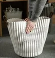 Modern Pleated Storage Basket with Flexible Handles - 2