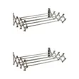 Wall-Mounted Accordion Clothes Drying Rack - Multicolor - 2