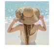 Stylish Women's Wide Brim Straw Sun Hat - 3